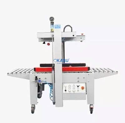 Máy dán thùng carton khí nén tự động Hualian FXJ-5050Q (Cơ chế khóa mới)