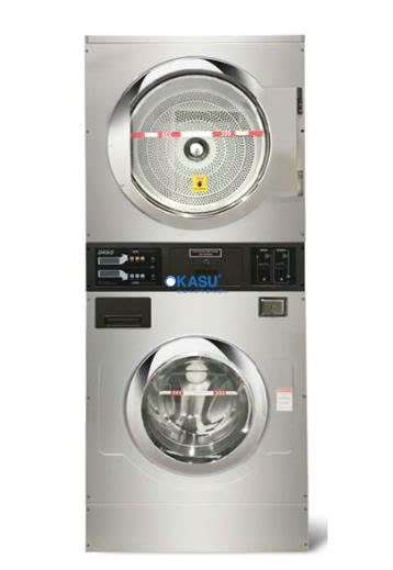 Máy giặt sấy chồng tầng bỏ xu 13kg dùng gas Cleantech SXTH-130FRT