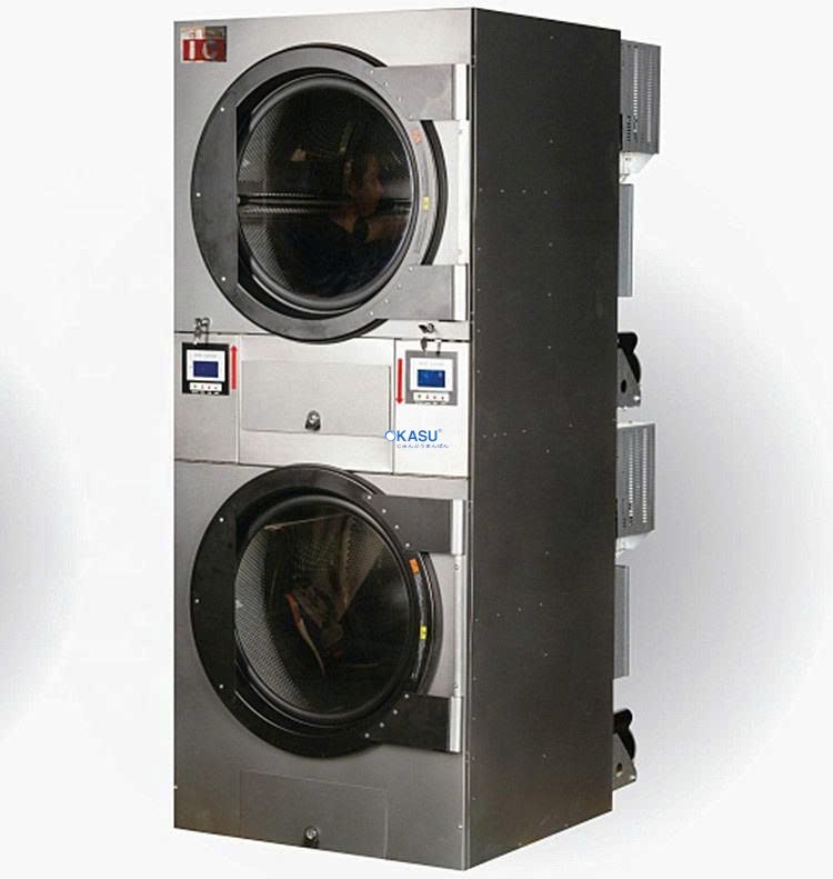 Máy sấy chồng tầng 13,5kg Cleantech TO-HT-2×15