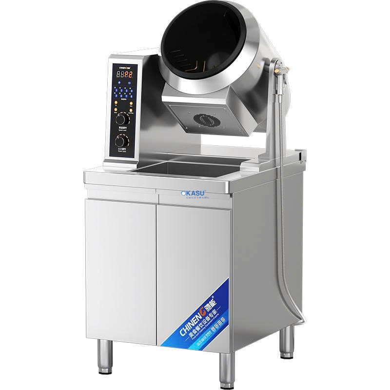 Máy xào mì lồng quay dạng tủ nút nhấn CHINENG CN-8130-DCCF-GS300-AJ