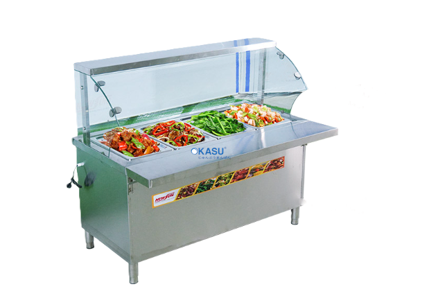 Tủ hâm nóng thức ăn kính cong OKASU KC-2100