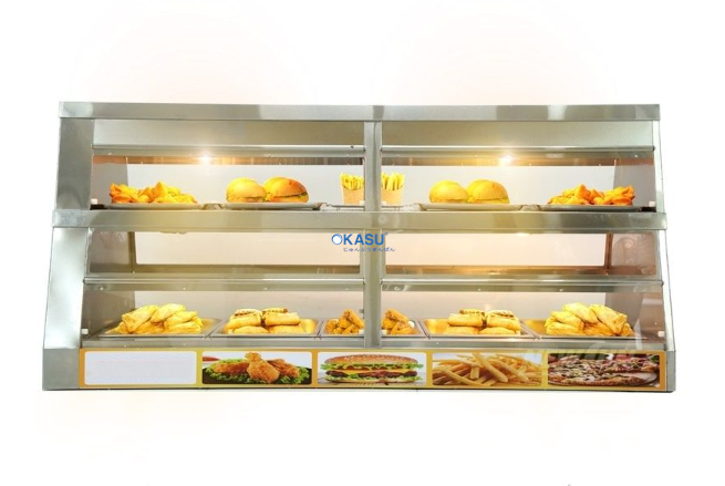 Tủ giữ nóng thực phẩm 2 tầng 1m8 HW-8P