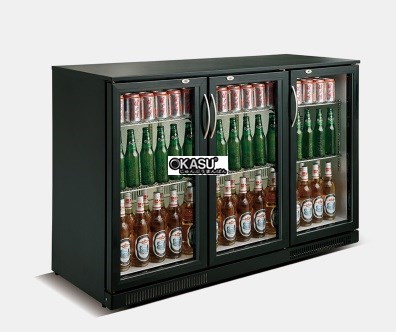 Tủ lạnh quầy bar mini 3 cánh kính OKASU SC-318F