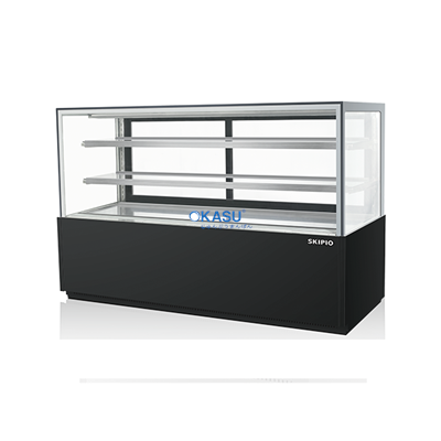 Tủ trưng bày kính vuông 3 tầng dài 1,8m SKIPIO SB1800-3RD
