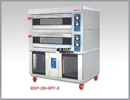 Lò nướng điện 2 tầng 8 khay ủ bột Berjaya BSP-2B+16PF-E
