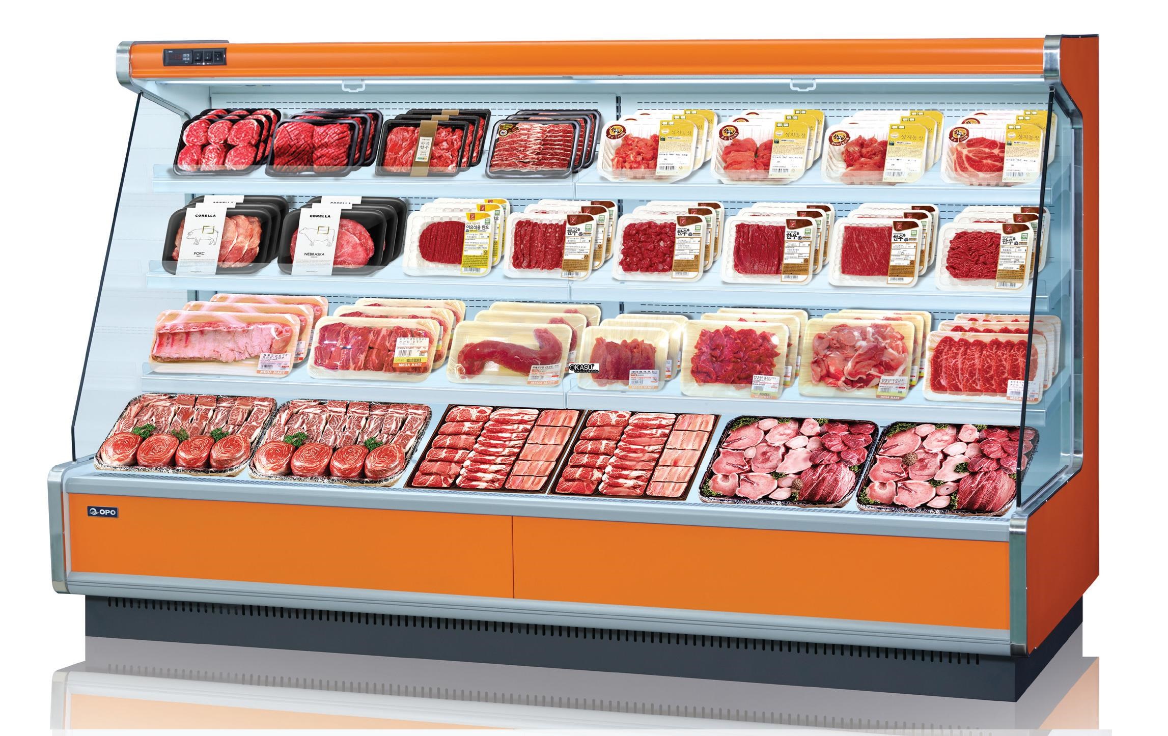 Tủ mát trưng bày thịt dạng mở nhiều ngăn OPO  SMS2M2-06ST