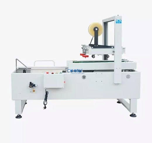 Máy dán băng keo thùng carton bán tự động Hualian DZF-5050A (có chức năng dán mặt trên và mặt dưới) - ảnh 1