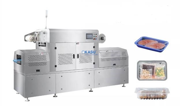 Máy đóng gói hút chân không dạng khay kiểu tuyến tính HVT-350AZ - ảnh 1
