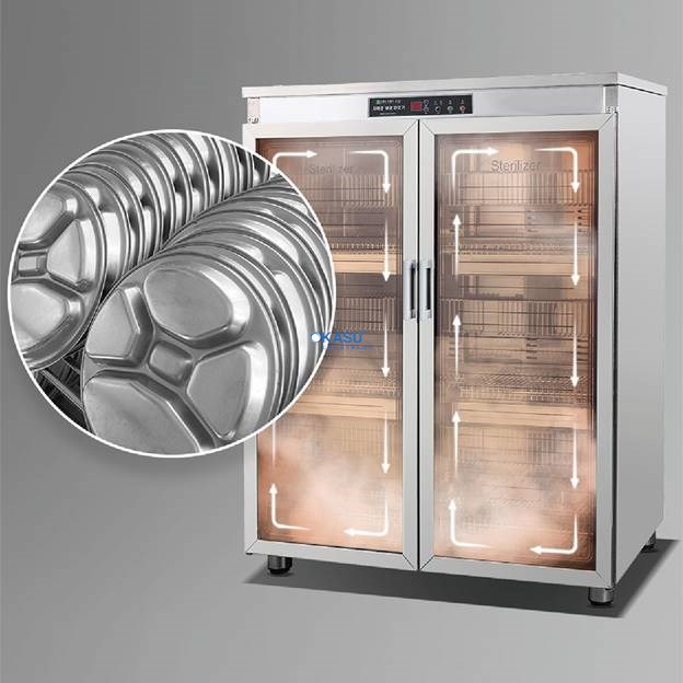 Tủ sấy tiệt trùng khay thức ăn bằng tia UV Grand Woosung WS-DH100E - ảnh 1