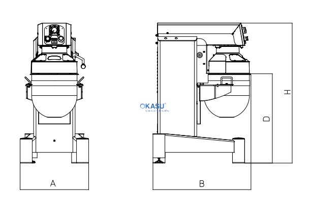 Máy trộn hành tinh POLIN KING 40 - ảnh 2