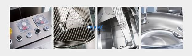 Máy trộn tay gạt với xe đẩy đựng tô có thể tháo rời POLIN IBT.E EVO 130-150 - ảnh 2