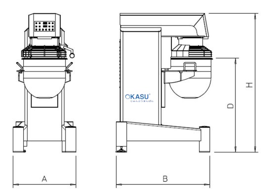 Máy trộn hành tinh POLIN KING 80 EVO - ảnh 2