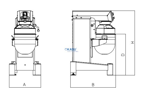 Máy trộn hành tinh POLIN KING 60 EVO - ảnh 2