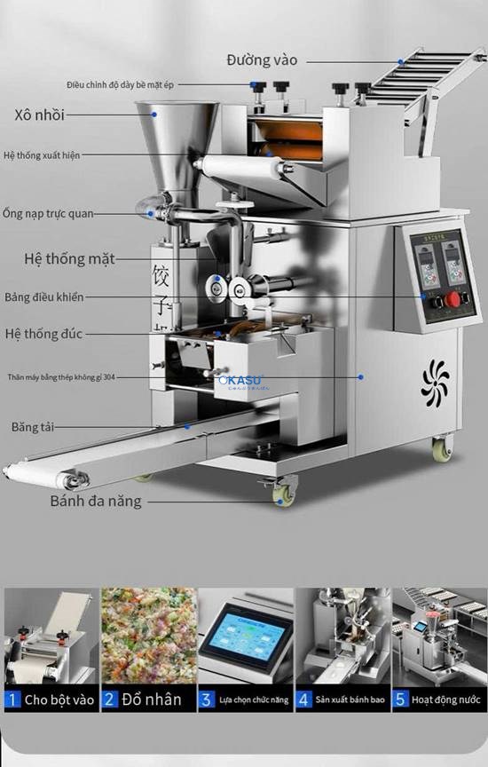 Máy làm sủi cảo tự động CHINENG CN-FSG-JZ-W180 - ảnh 2