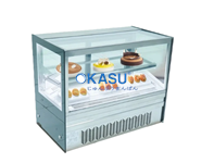 Tủ bánh kem 2 tầng 90cm kính vuông để bàn DG-TZ900  