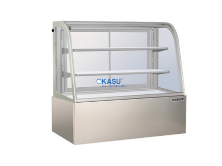 Tủ trưng bày bánh kính cong Okasu CCS-18SS-3