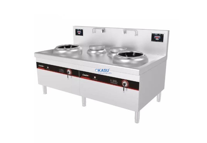 Bếp điện từ 2 vùng nấu mặt lõm kèm 2 bồn rửa Lestov LT-X500Ⅱ-E112S