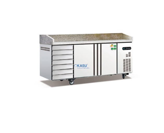 Bàn Pizza 2 Cánh Có Ngăn Kéo Coolmes AWR2025D7PZ