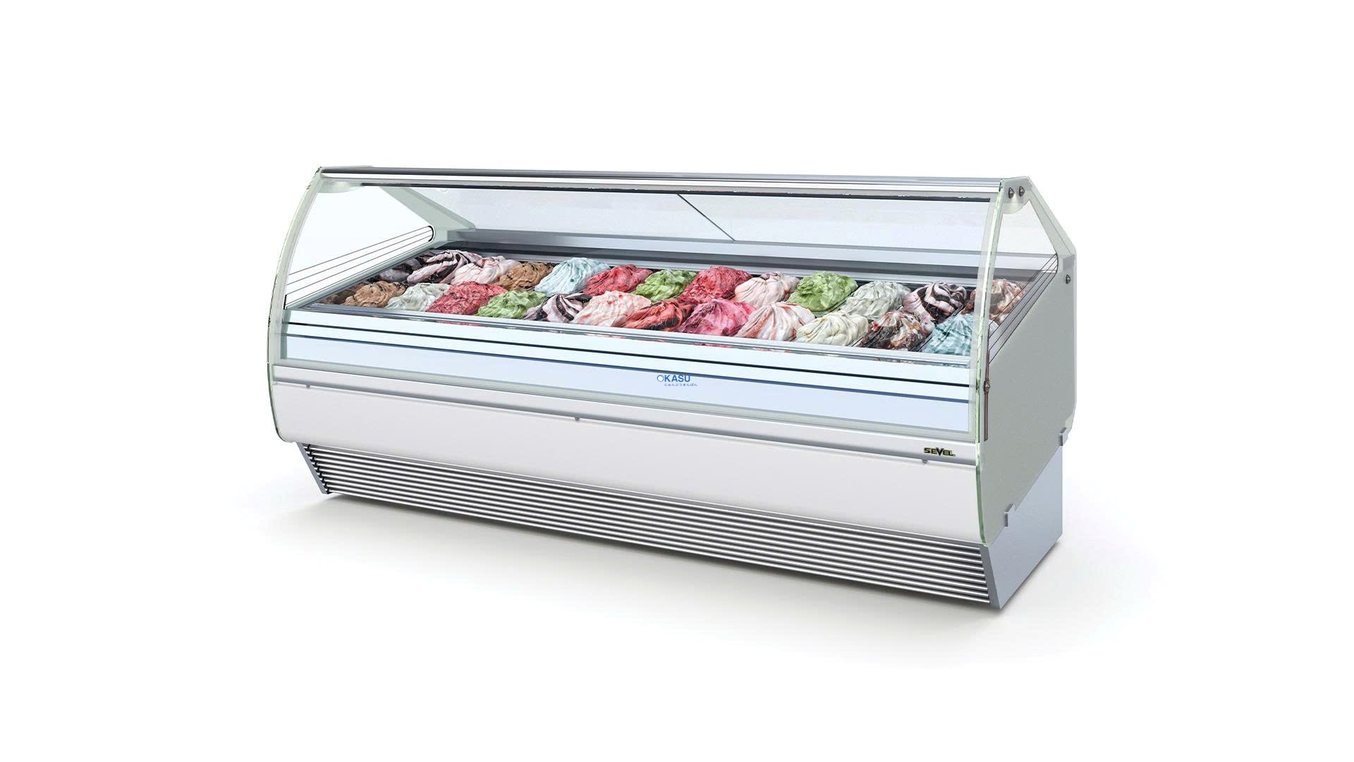 Tủ trưng bày kem gelato MX