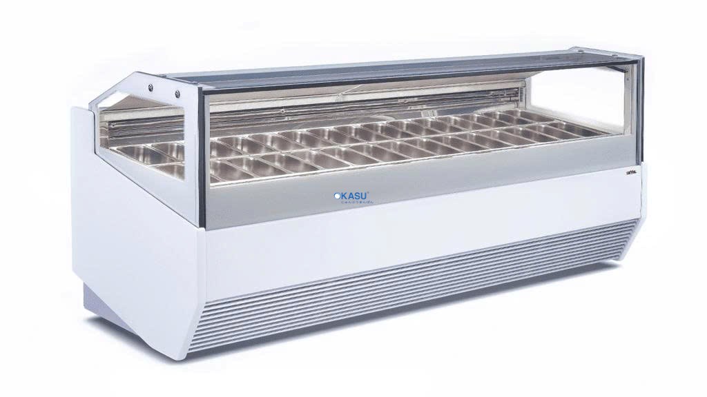 Tủ trưng bày kem gelato Smyrna New Long (30 Pans)