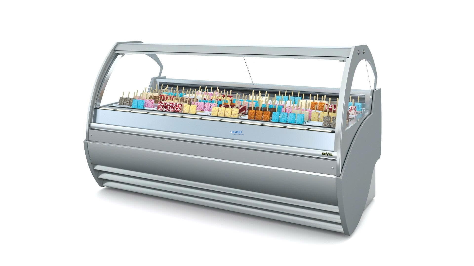 Tủ trưng bày kem gelato Troy (New)