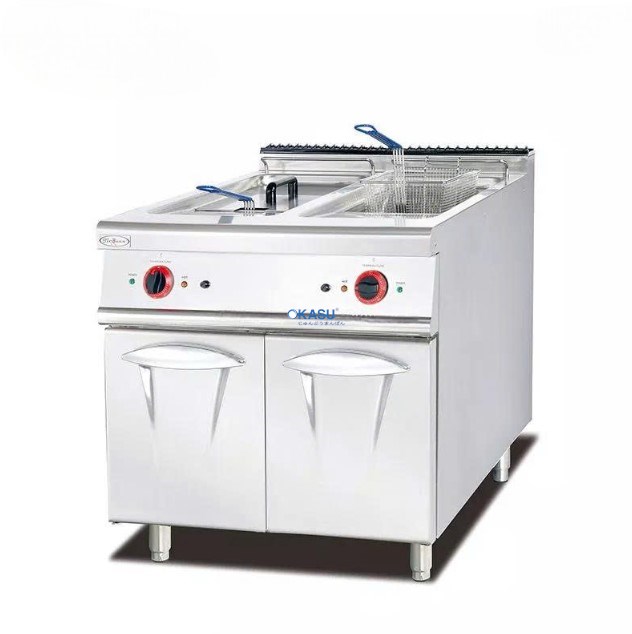 Bếp chiên nhúng điện 2 ngăn kèm tủ đựng Kolner DF-885