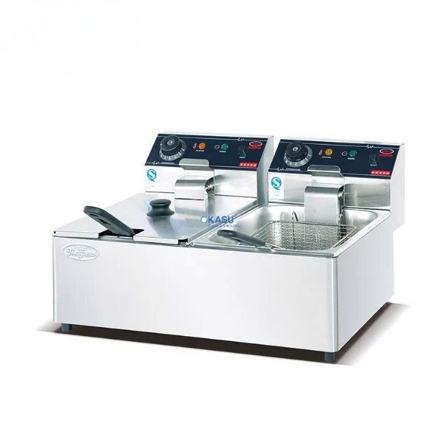 Bếp chiên nhúng điện 2 ngăn Kolner DF-8L-2