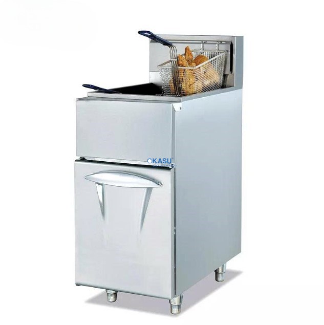 Bếp chiên nhúng dùng gas 1 ngăn 2 rổ Kolner GF-2G