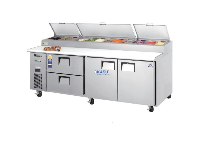 Bàn pizza 2 cánh 2 ngăn kéo Everest B240PS-22RRRS-E