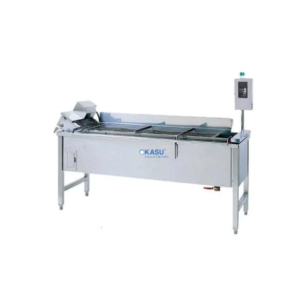 Máy chiên ngập dầu băng chuyền điện Fujimak
