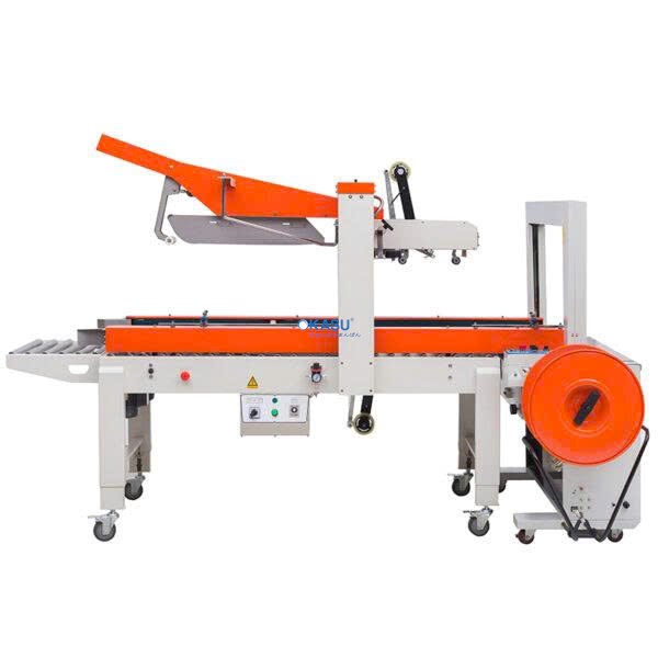 Tổ hợp máy dán thùng carton kết hợp đai dây liên tục (FXJ-5050AZ+DBA-200)