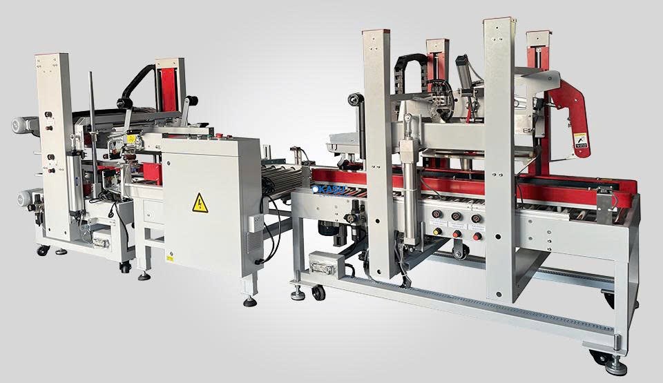 Máy hàn kín mặt bích gấp góc tự động hoàn toàn EXC-308A hai cột + EXC-312A