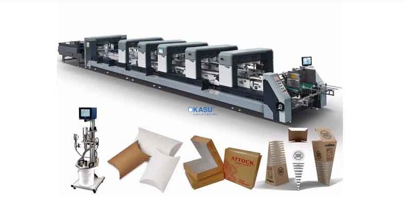 Máy dán hộp giấy, hộp carton móc đáy tốc độ cao