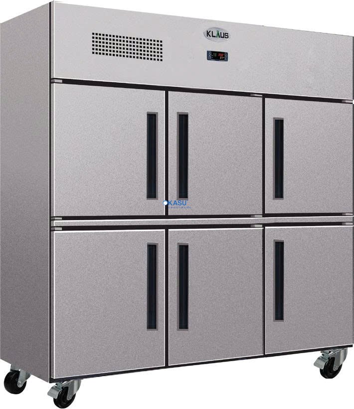 Tủ mát 6 cánh inox Klaus KUC-C-6HD