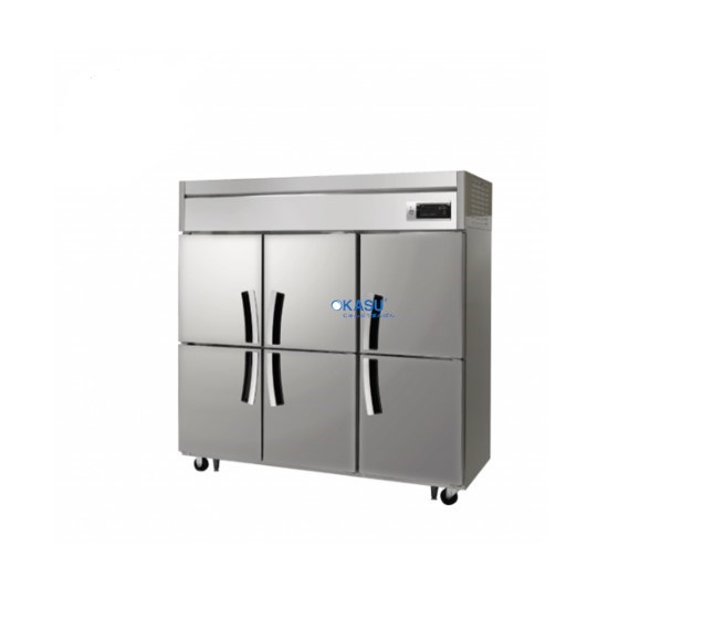 Tủ đông mát đứng 6 cánh inox dung tích 1.700 lít Fujee