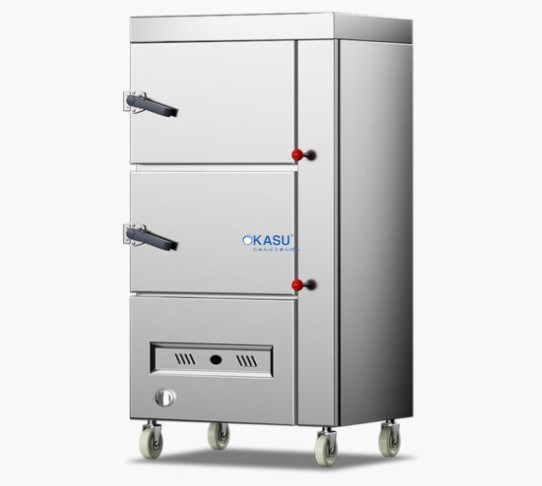 Tủ hấp công nghiệp 2 cửa dùng gas 10 khay CHINENG
