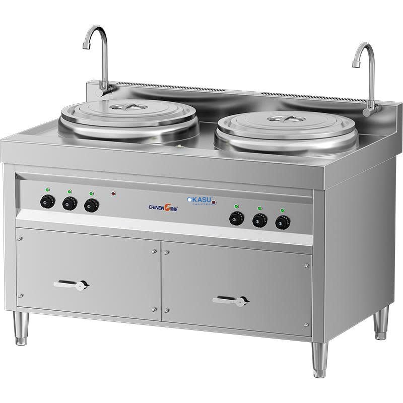 Bếp luộc mì đa năng công nghiệp CHINENG CN-8146-STL-D50×2-12