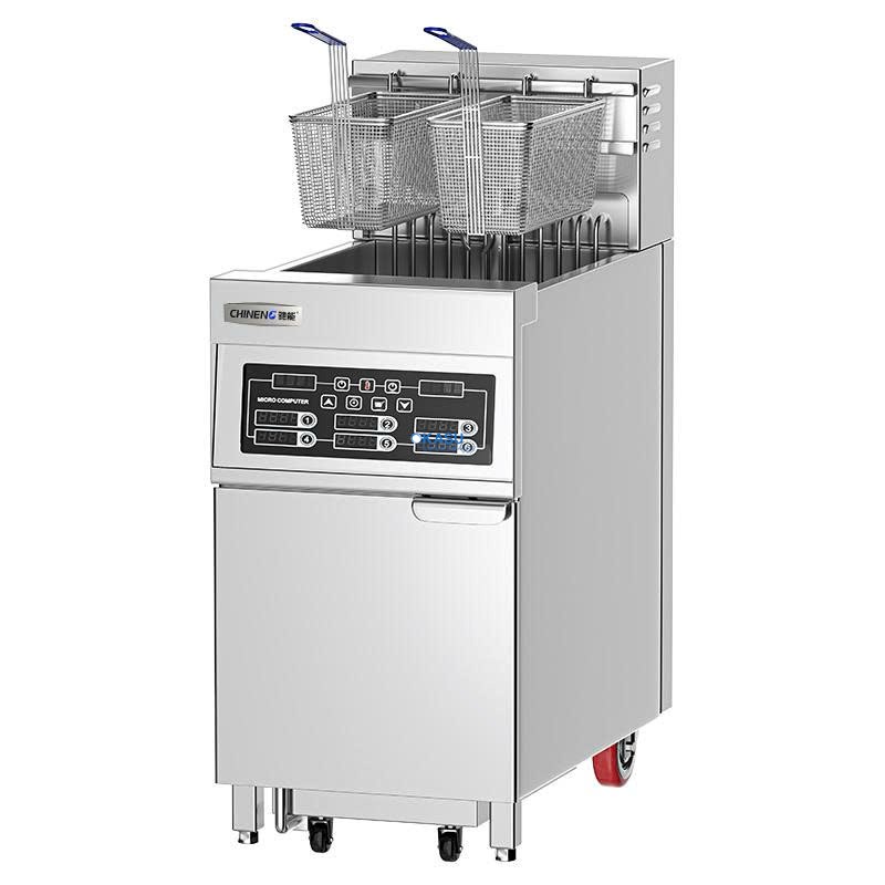 Bếp chiên nhúng 2 giỏ 1 ngăn dầu có lọc dầu CHINENG CN-YDE-IDZL-9/220-1BT-TST / CN-YDE-IDZL-9/380-1BT-TST / CN-YDE-IDZL-18/380-1BT-TST