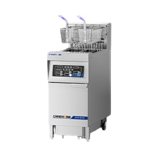 Bếp chiên nhúng 2 giỏ 2 ngăn dầu có lọc dầu CHINENG CN-YDE-IDZL-18/380-2BT-TST