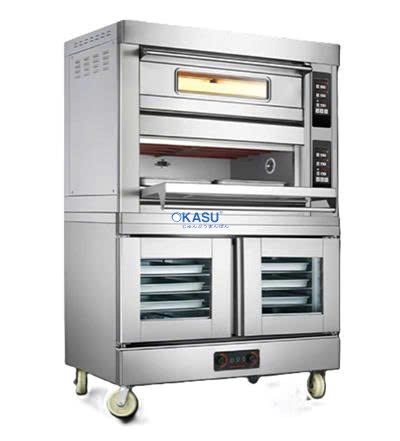 Lò nướng điện 2 tầng 4 khay kết hợp tủ ủ bột 10 khay CHINENG CN-DKX-8065-WFC-204DF