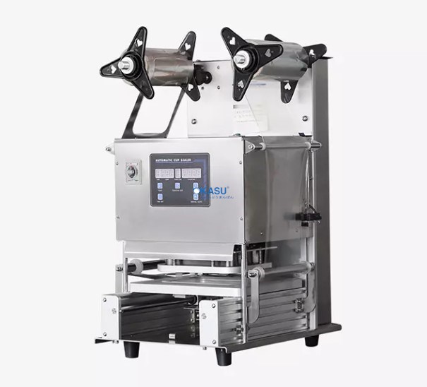 Máy dán miệng cốc sữa chua/trà sữa (có trân châu) tự động HL-95A