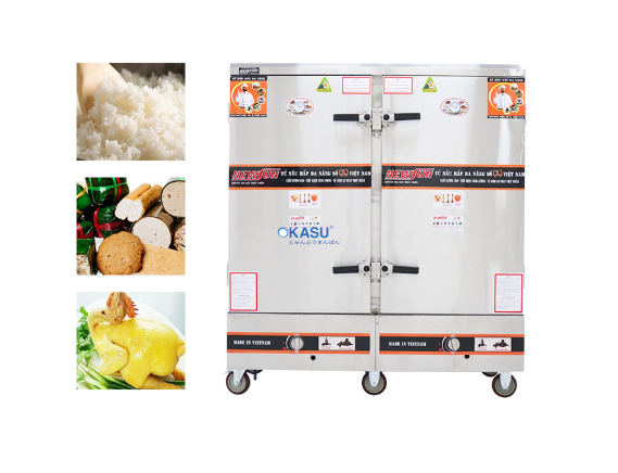 Tủ nấu cơm 24 khay dùng gas OKASU NS-THVNG24K304