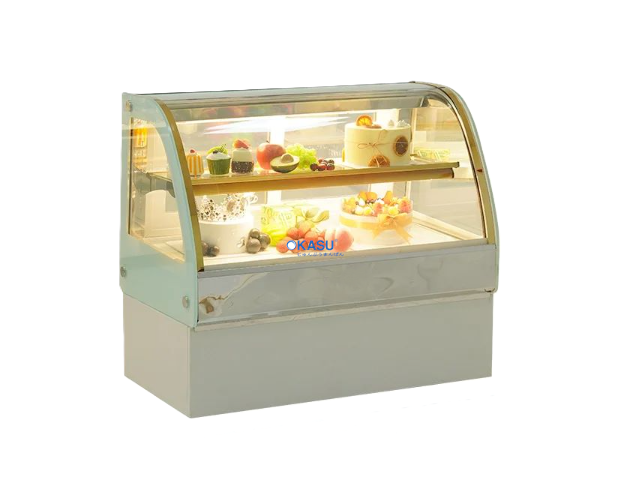Tủ bánh kem để bàn 2 tầng 90cm kính cong S-430A 
