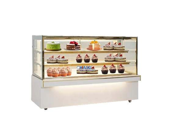 Tủ bánh kem 3 tầng 1m8 kính vuông MA660V 