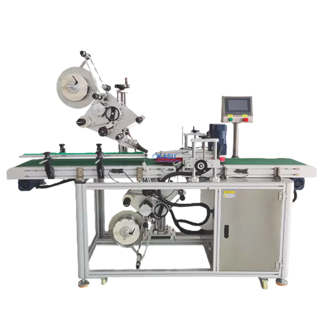 Máy dán nhãn tự động dán nhãn trên và dưới cho túi DT117