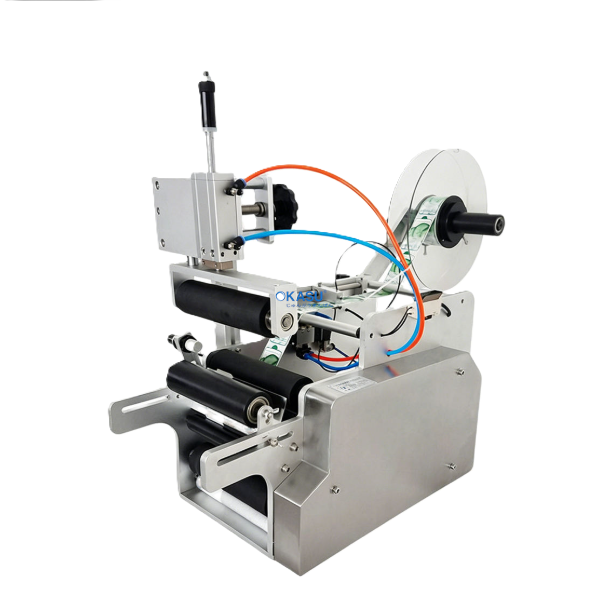Máy dán nhãn bán tự động cho trai, lọ tròn LT-80