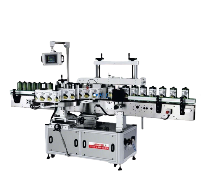 Máy dán nhãn 2 mặt chai tròn dẹt màn hình cảm ứng LM-TBJ-C