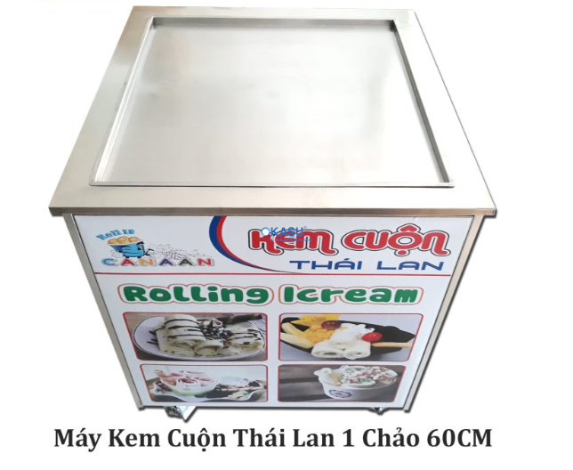 Máy làm Kem Cuộn Thái Lan 1 Chảo 60cm