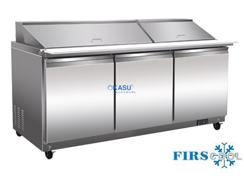 Bàn salad có nắp 3 cánh Firscool HC-S72K