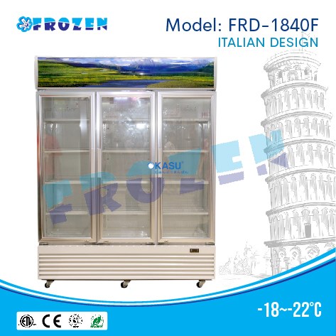 Tủ đông 3 cánh kính Frozen FRD-1840F